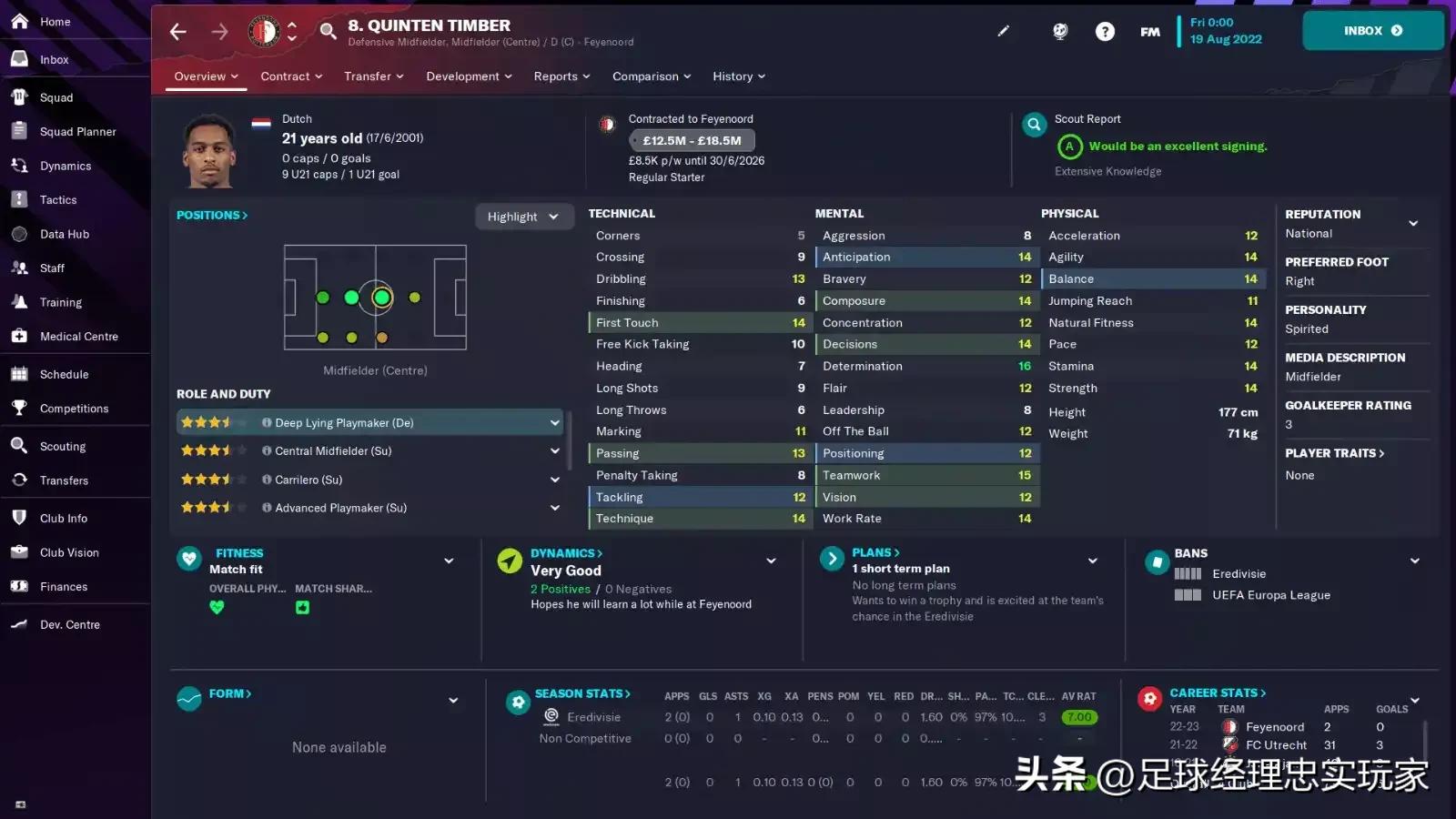 足球经理中防守最好的阵容,足球经理2022如何看潜力