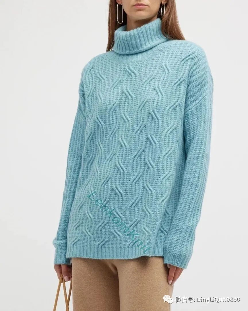蓝色针织衫图解,有图解的套头针织衫