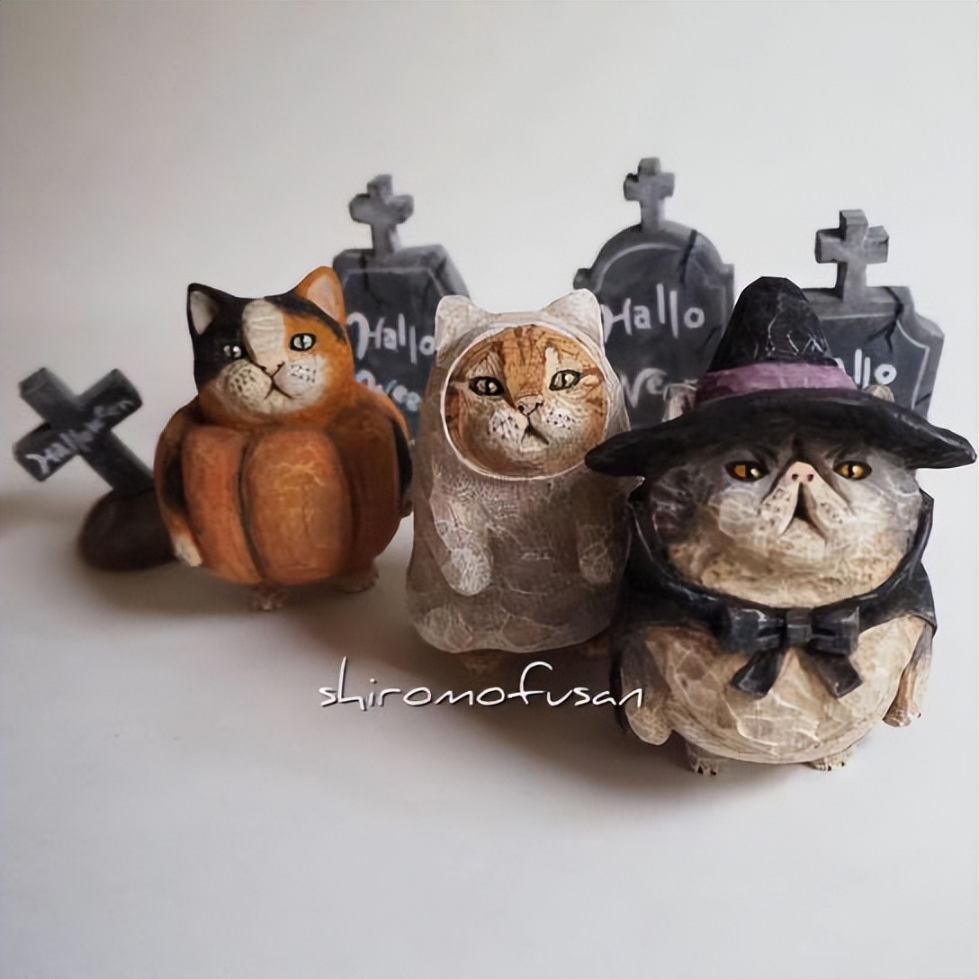 日本艺术家木雕猫,日本木雕艺术家猫