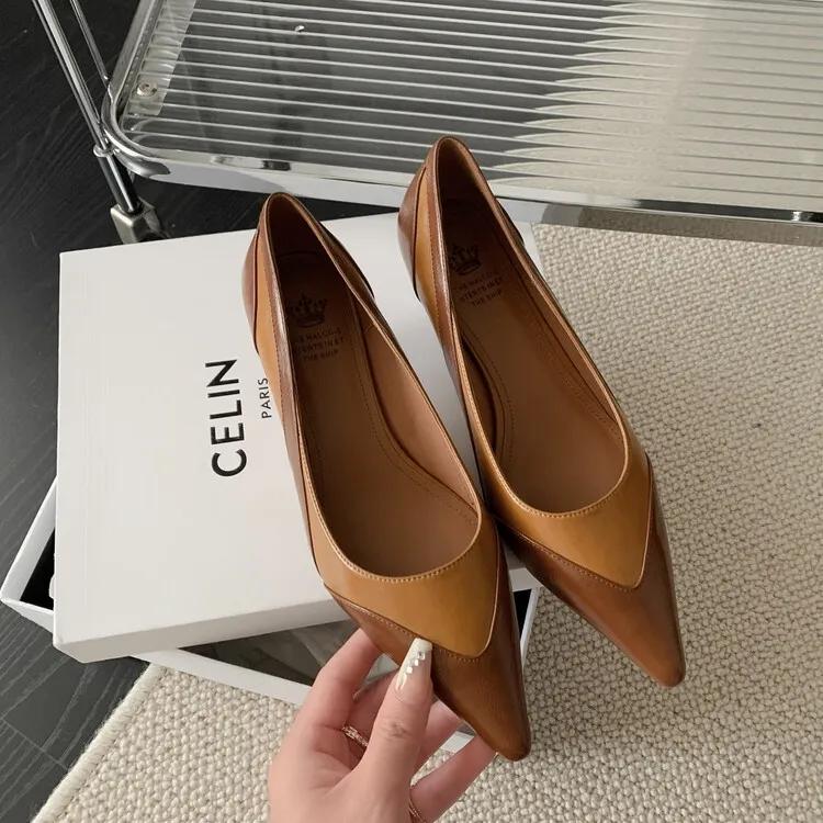 法式设计师款鞋,法式尖头单鞋设计师