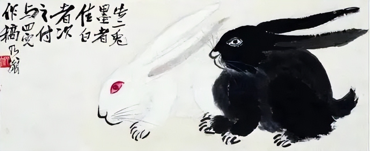 齐白石笔下富贵的牡丹,齐白石写意兔子