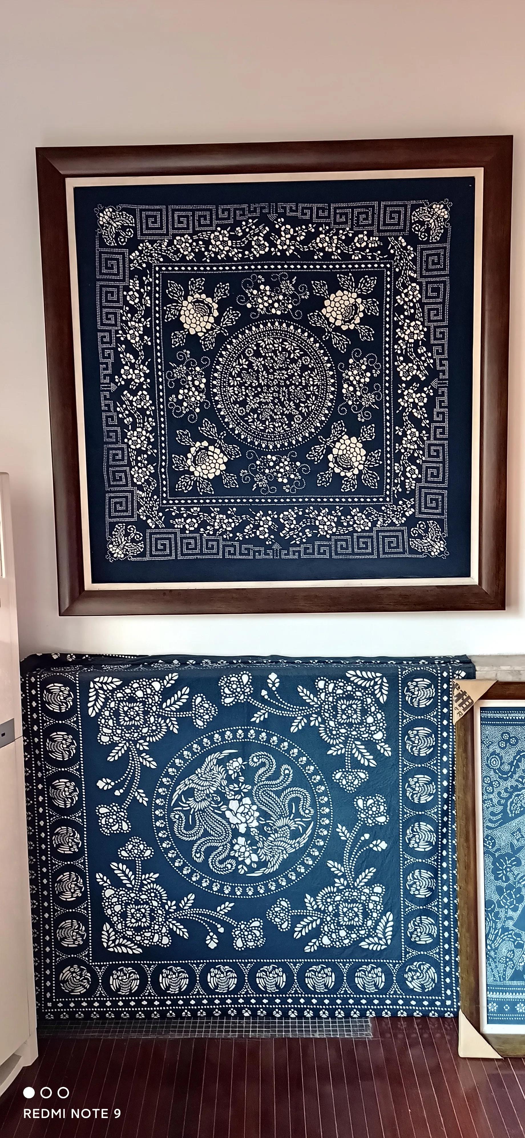 心系蓝印花布的日本籍老太太