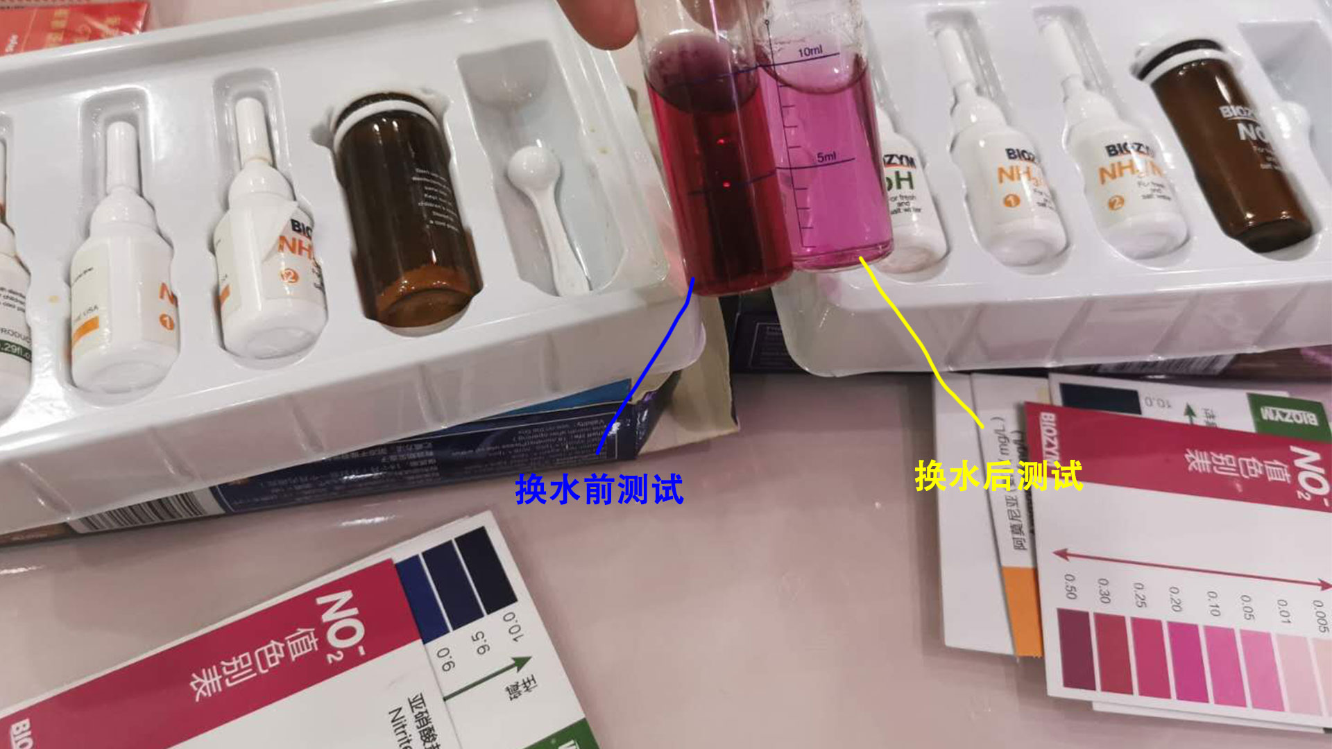鱼缸水质试纸,亚硝酸盐高鱼缸