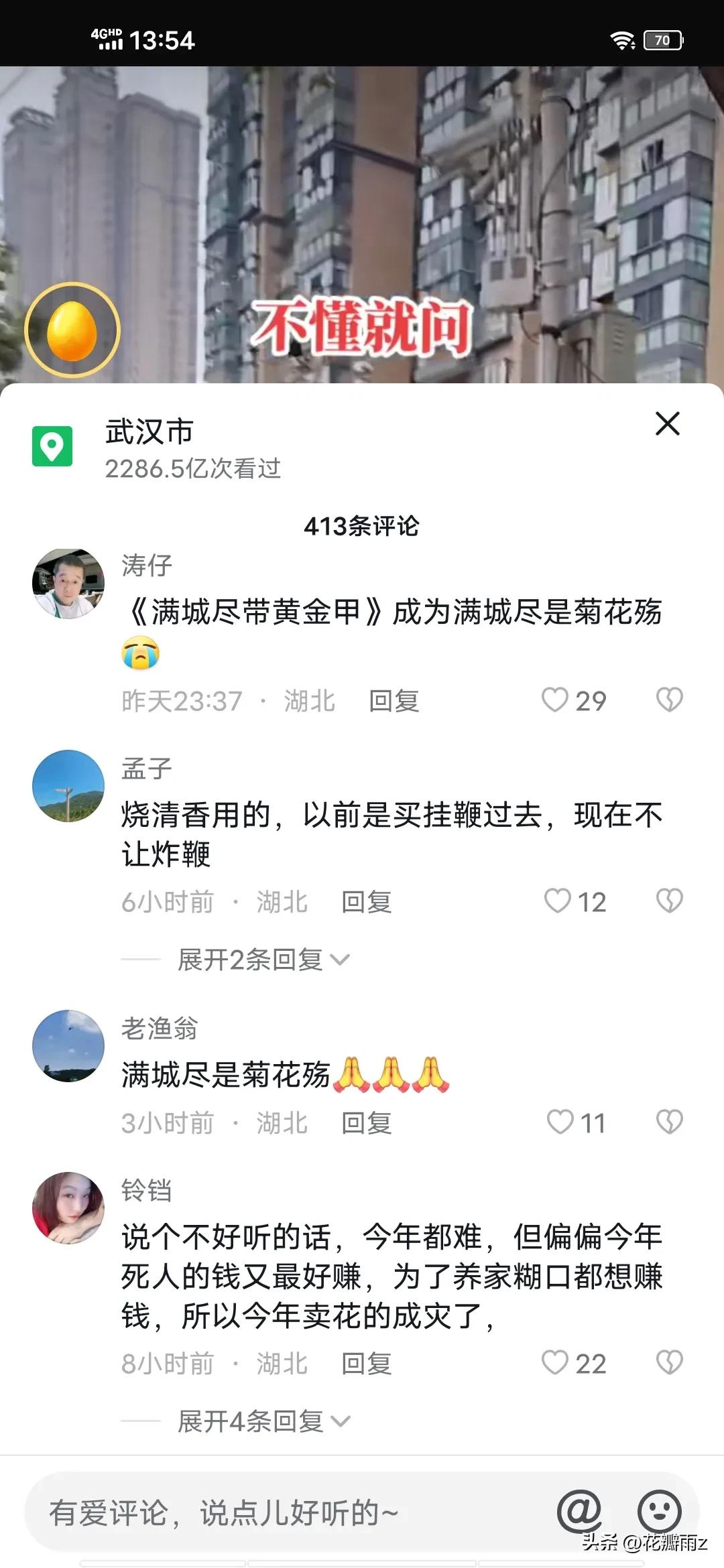 满城尽是菊花殇！大年三十武汉街头摆满菊花