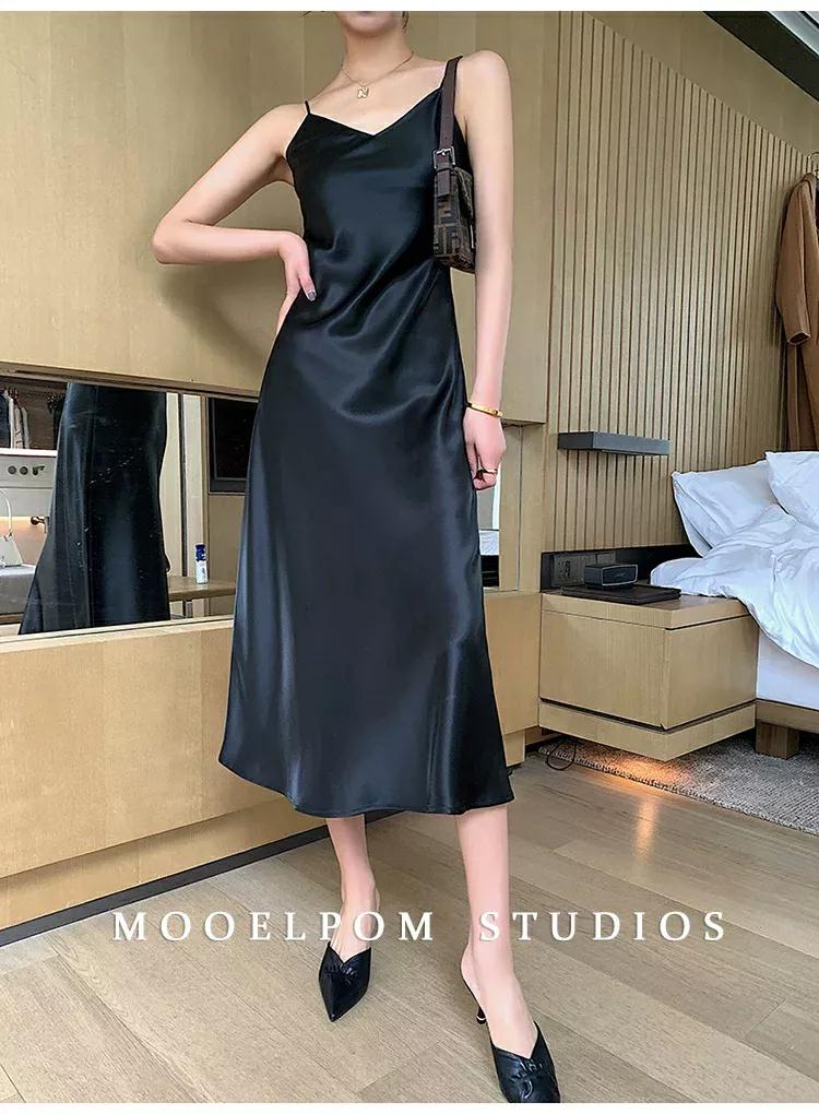 高级缎面裙,缎面裙第一视角