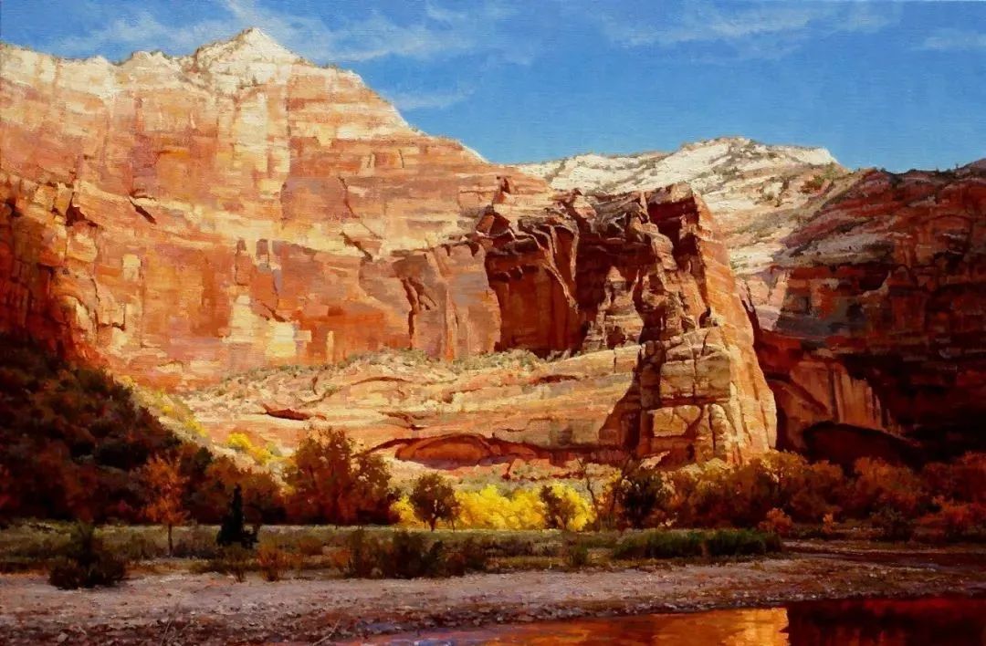 大师笔触生动的风景油画,视觉冲击力很强的风景油画图片