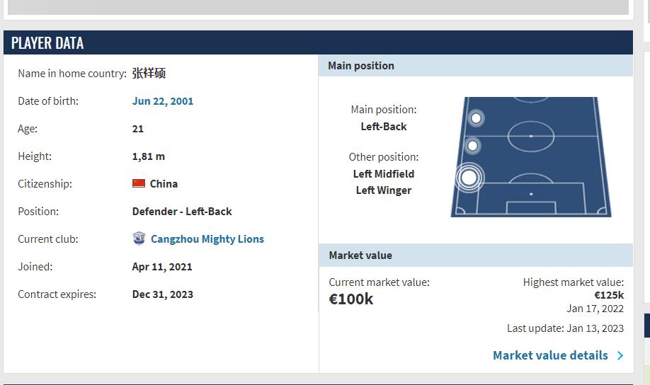 河北沧州雄狮张祥硕,张祥硕加盟沧州雄狮