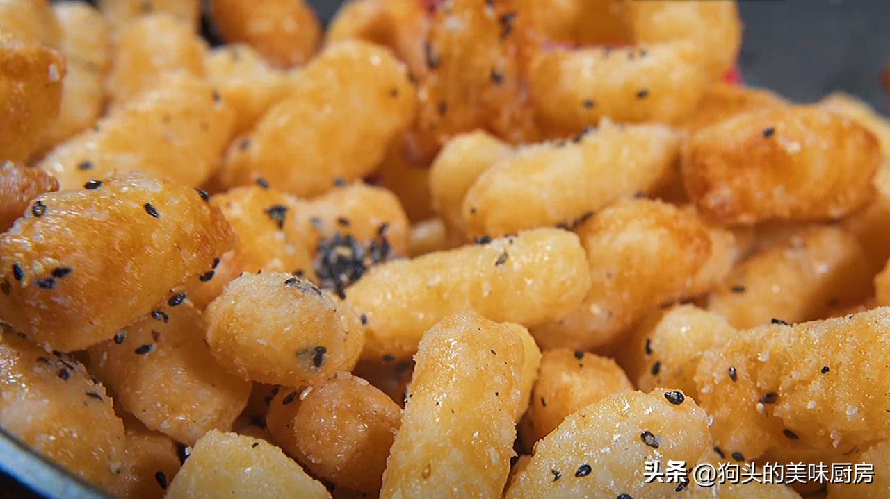糯米粉炸的酥酥脆脆才不起泡,用糯米粉做酥酥脆脆的小零食