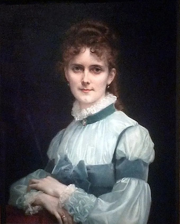 德国绘画风格独特的美女,欧洲艺术绘画女神