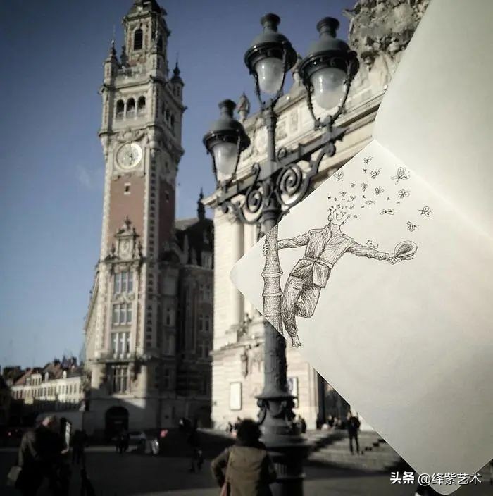 这位“懒”插画家，画画只画一半，剩下的交给照相机