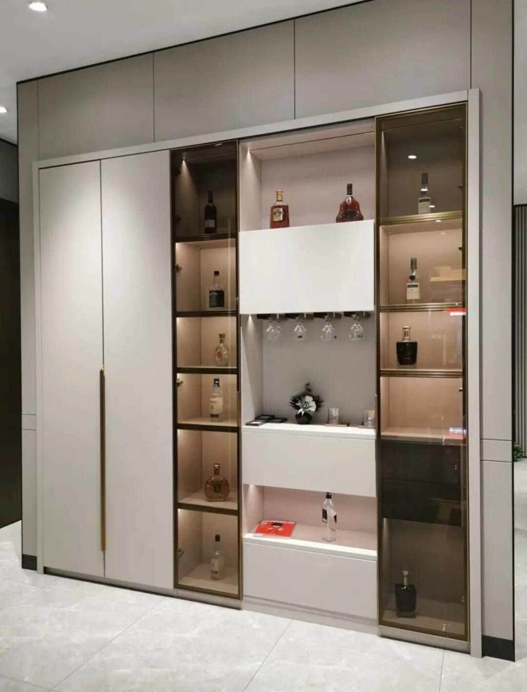 20公分酒柜样式效果图,新中式酒柜实拍图