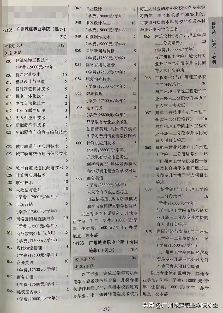 广州城建职业学院春季招生各专业,2024年广州城建职业学院自主招生