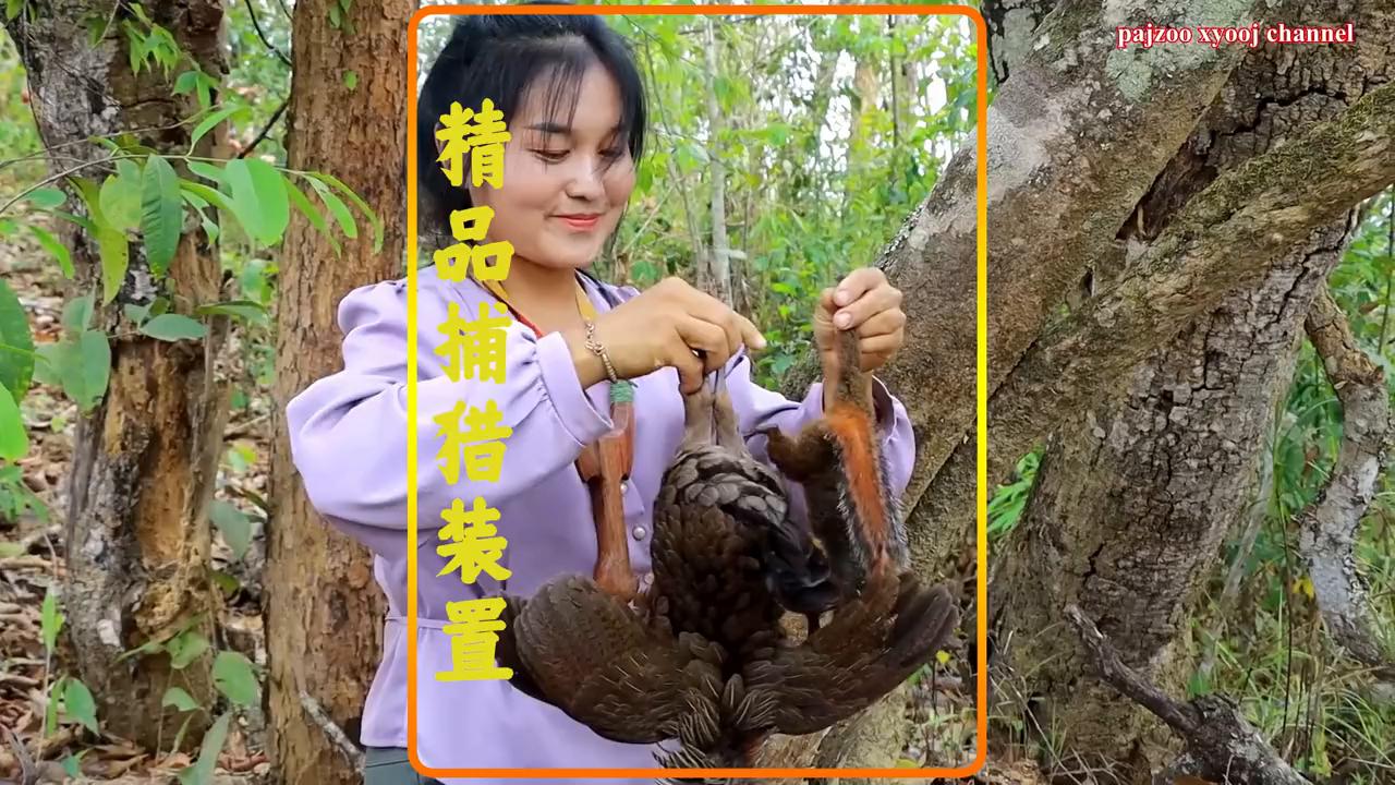 一种能捕野鸡、松鼠的陷阱。#户外