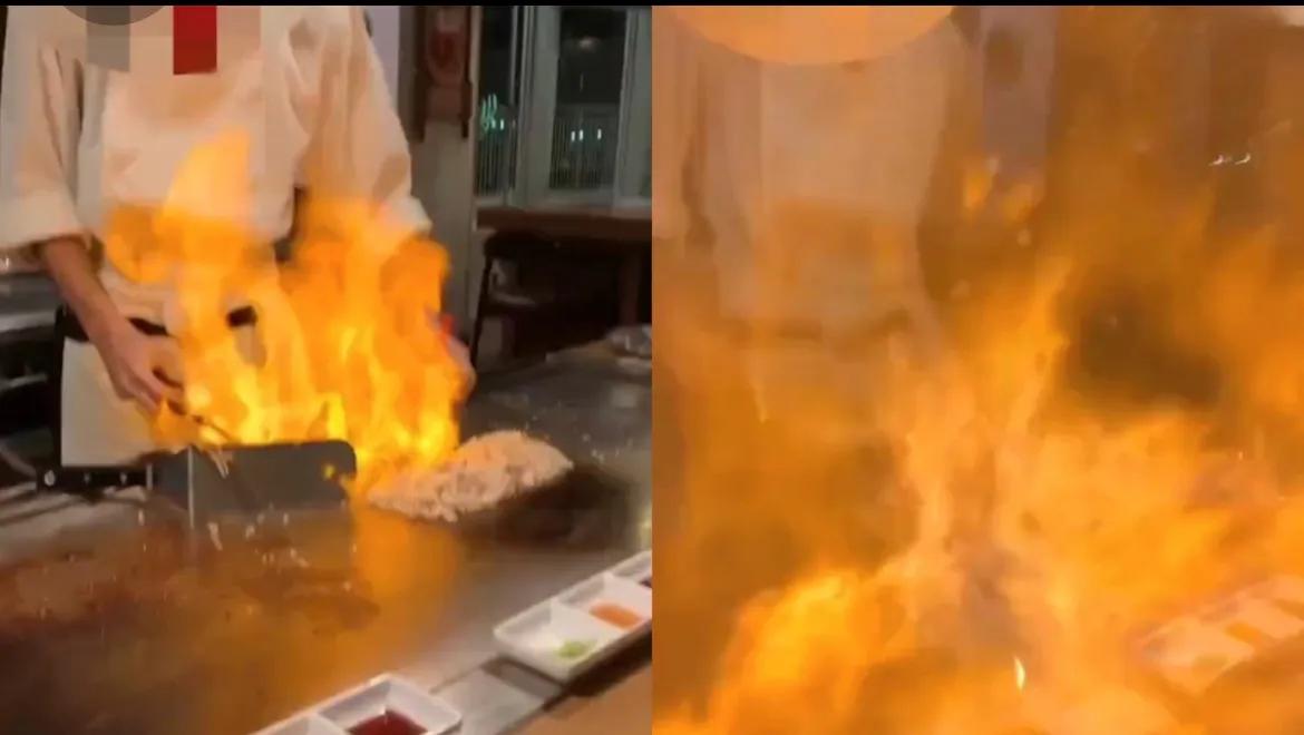 奢侈的味道“日本铁板烧”发生火灾？