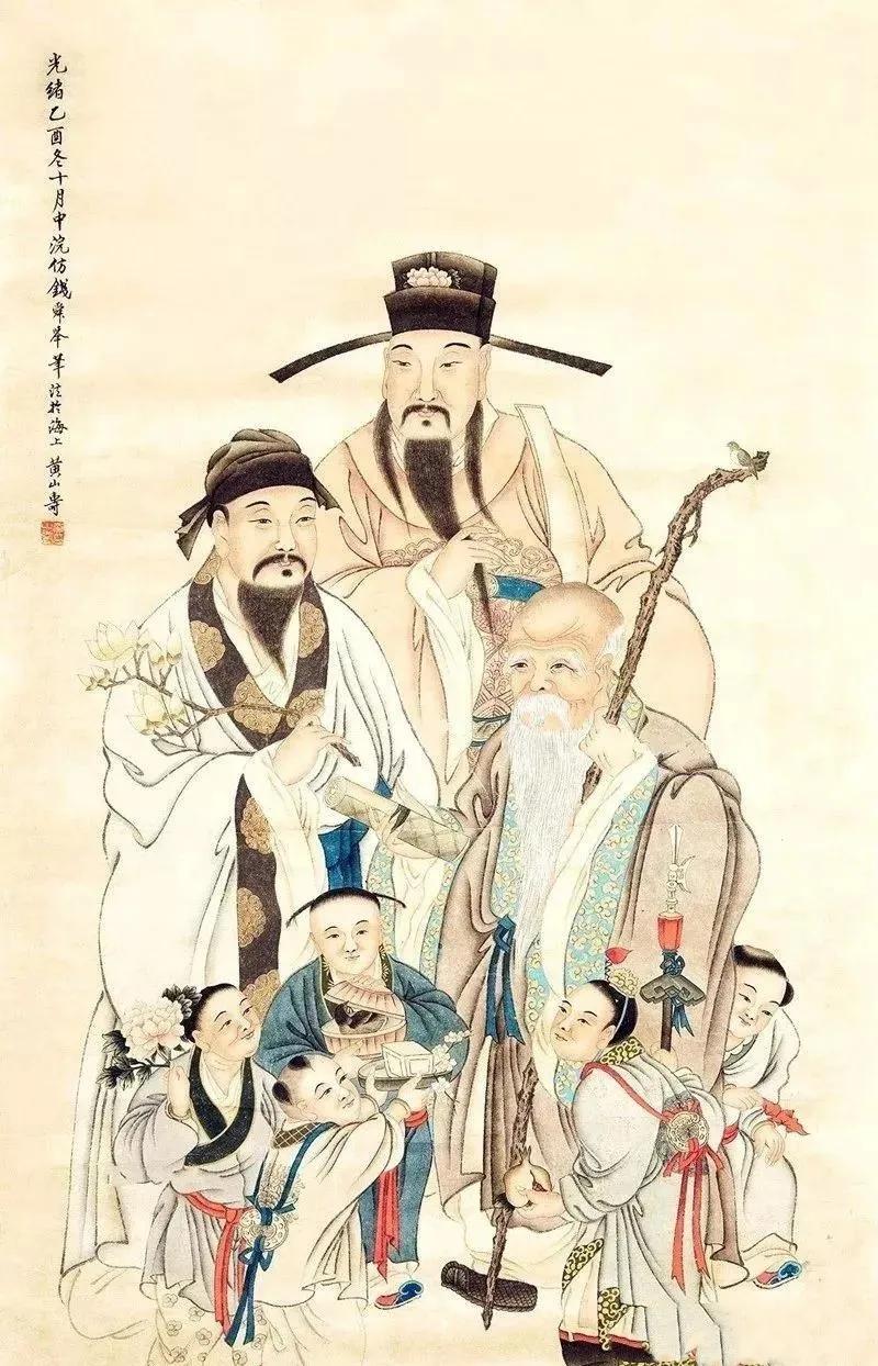 道家财神图片高清壁纸,五路财神高清壁纸长图道教