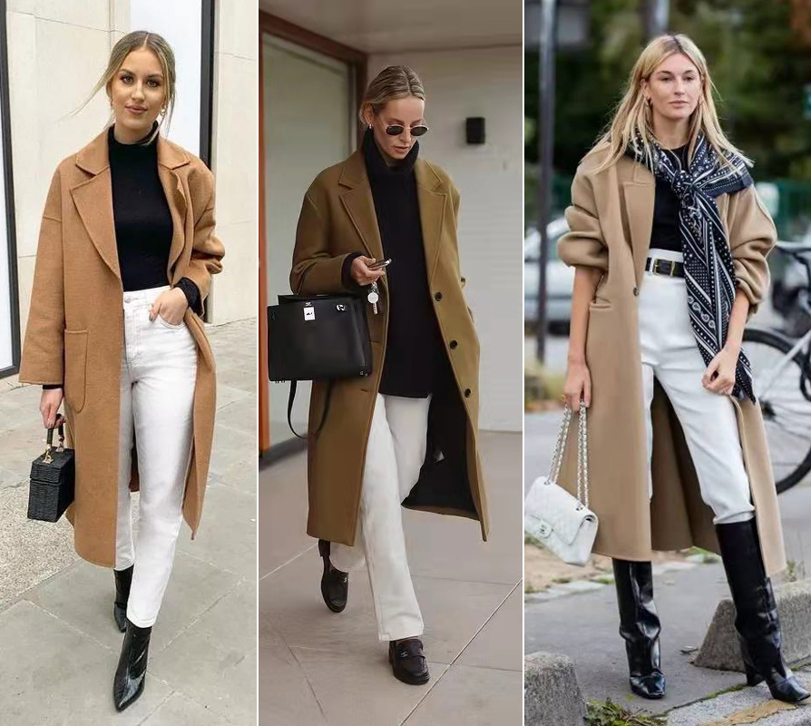 白裤子秋冬搭配白衬衣毛衣,适合搭白色裤子的毛衣外套