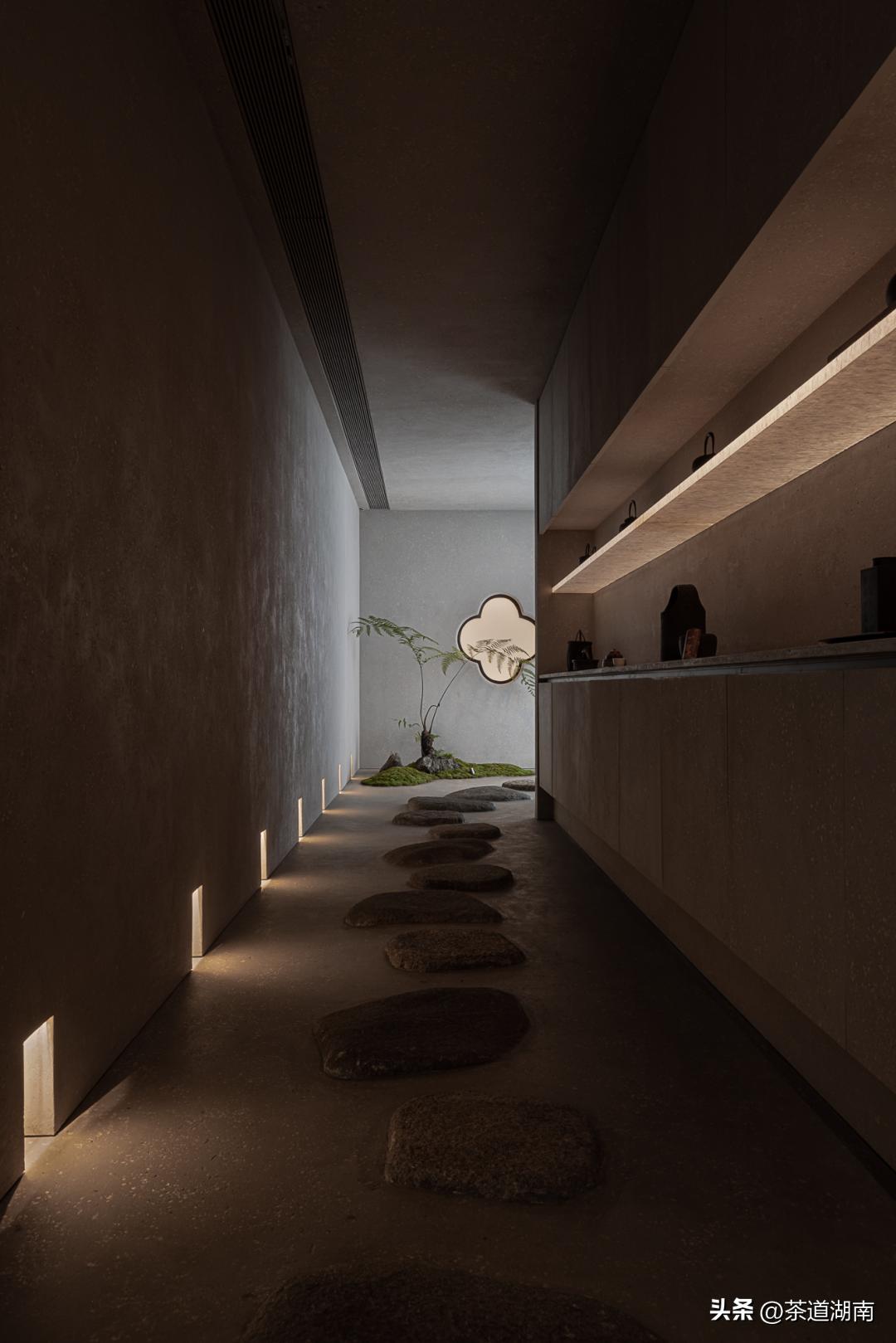 不装吊顶的禅意茶室装修效果图,广东禅意茶室私人会所包厢设计