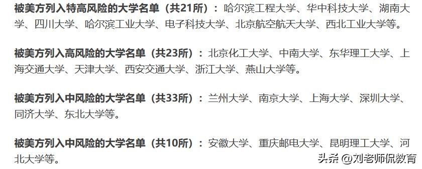 8所被美国列入黑名单的中国高校,被美国列入黑名单的双非中国大学