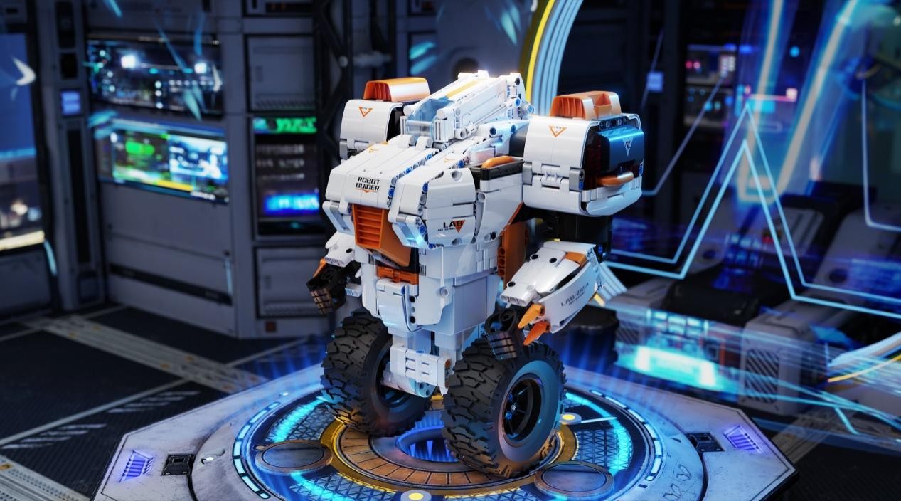 国产乐高巅峰之作,积木外骨骼二代机器人