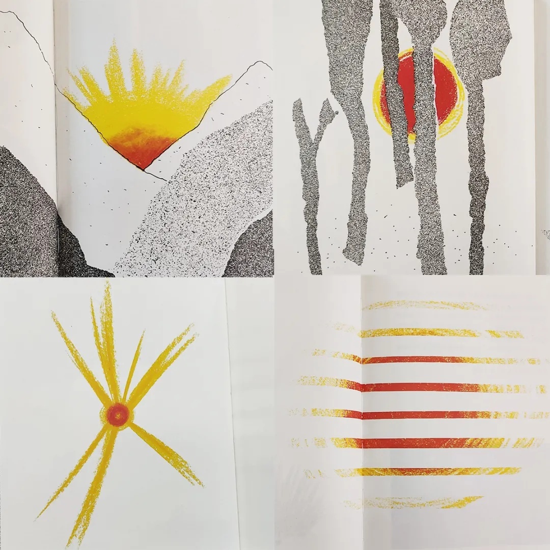 学画画零基础先学什么学画太阳,怎么画最简单的太阳和大树