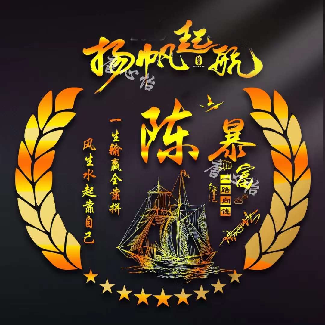 扬帆起航头像制作,好看的带有成字的名字微信头像