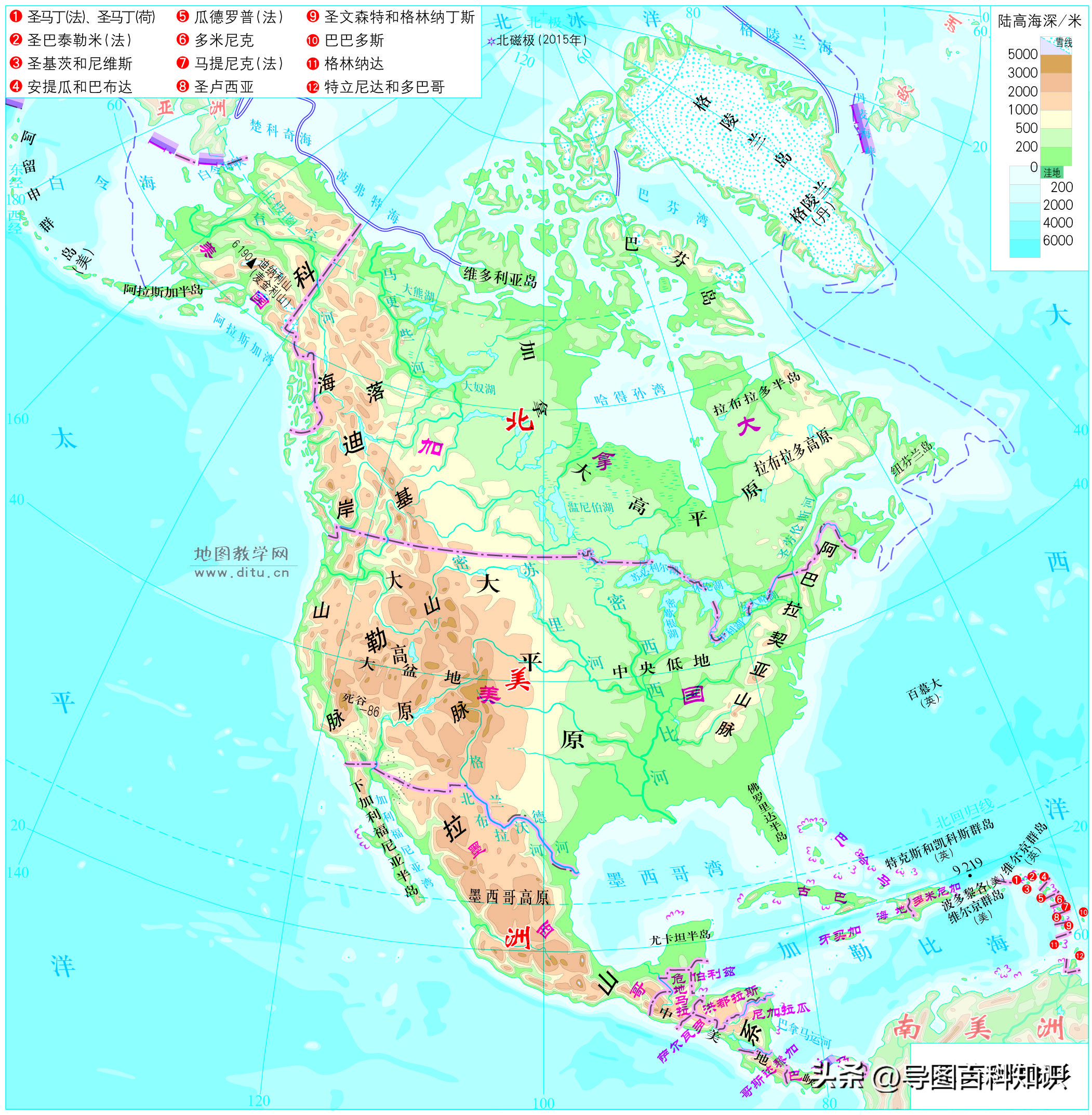 地理七年级亚洲北美洲思维导图,初一世界地理思维导图总结