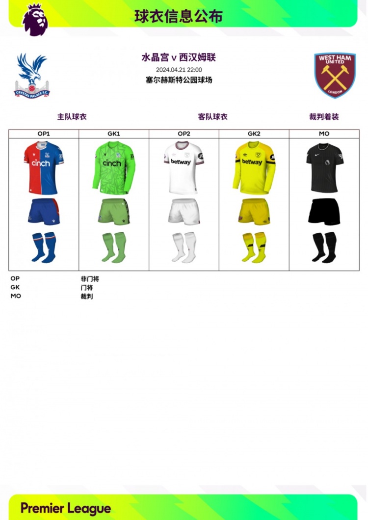 英超公布第34轮球衣信息,英超第34轮阿森纳切尔西