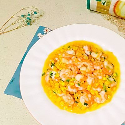清炒玉米虾仁家常做法,清炒速冻玉米粒