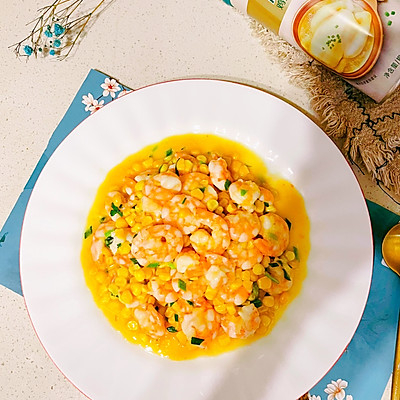 清炒玉米虾仁家常做法,清炒速冻玉米粒