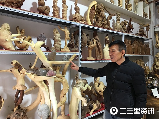 枯木逢春化腐朽为神奇的根雕艺术,他痴迷根雕24年妙手雕活枯树老根