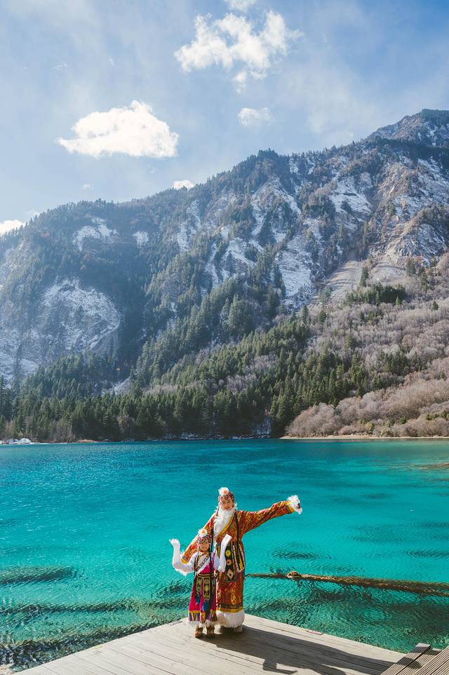 冬日九寨童话世界,九寨沟翠海蓝冰