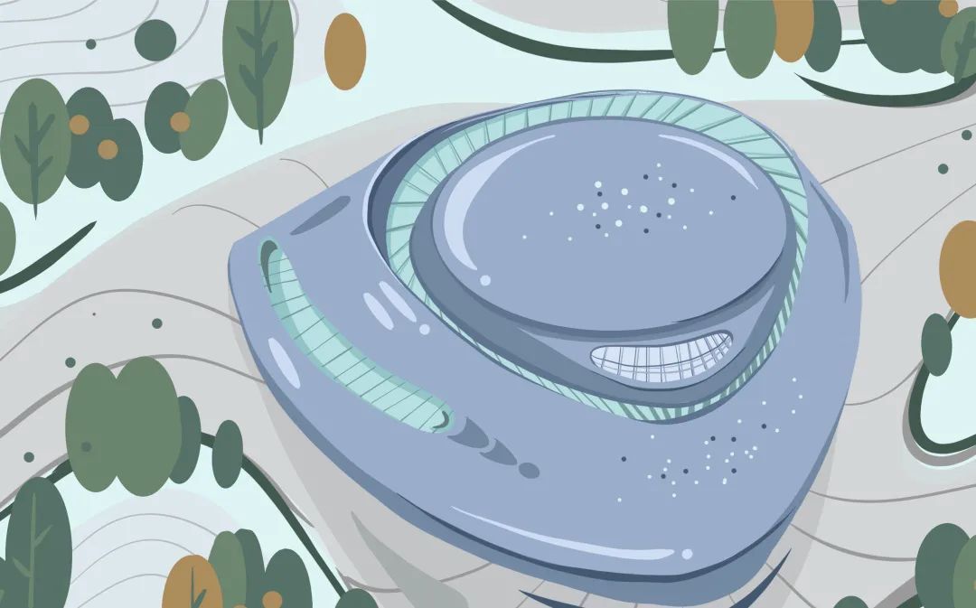 亚运场馆分布图手绘,亚运场馆创意绘画