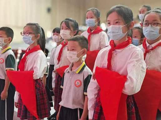 青岛浮山路小学入队仪式,青岛市城阳区实验小学入队仪式