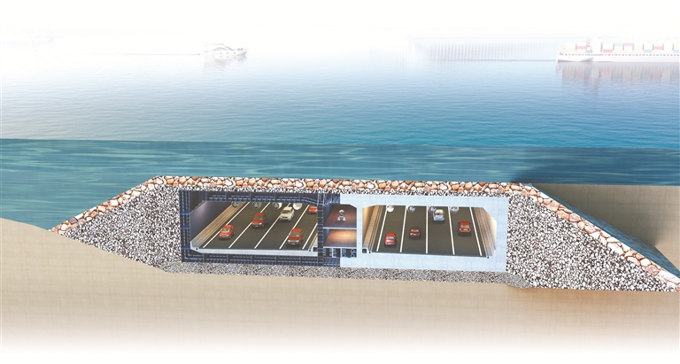 深中通道伶仃洋大桥先导索顺利过,深中通道伶仃洋大桥西锚碇地连墙