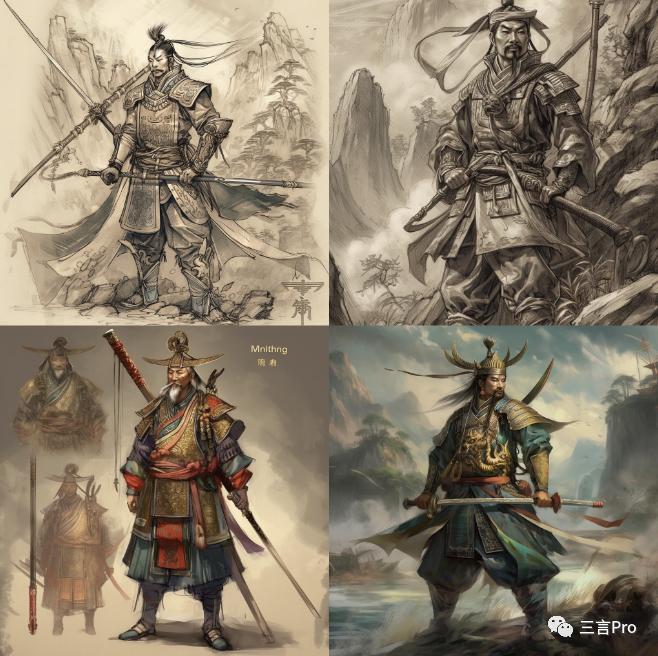 效果惊人！我们用Midjourney生成了四大名著里的23个经典人物画像