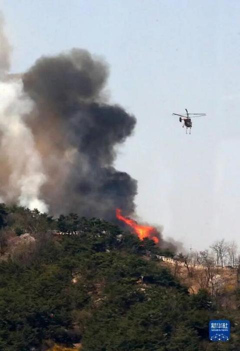 韩山火灾最新视频消息,韩山失火