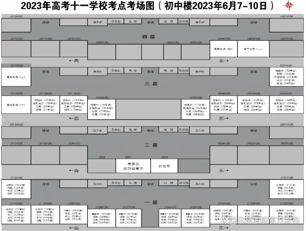 海淀高考考点分布图,海淀高考考点一览表