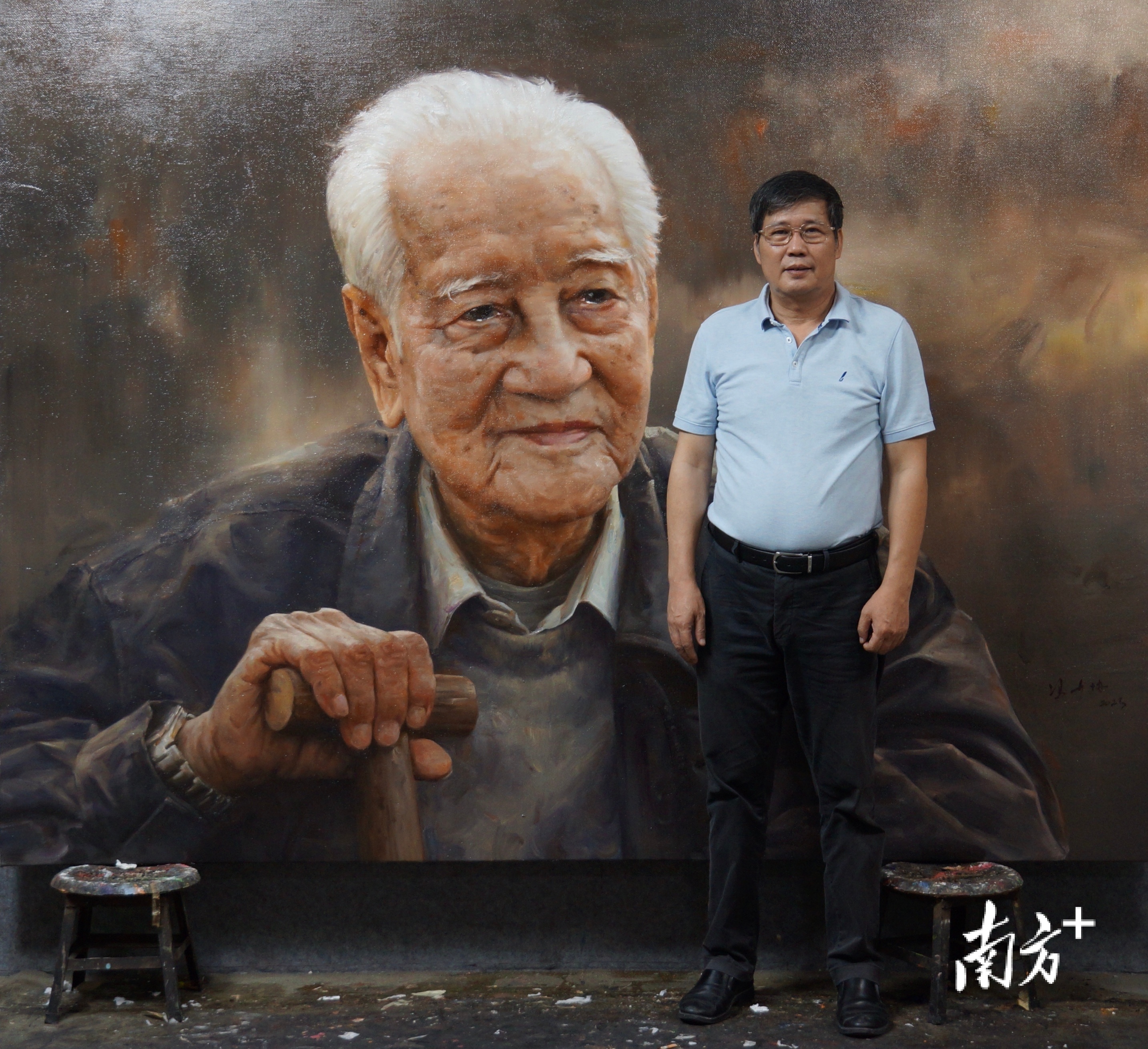 黄旭华油画,冯少协油画作品中国崛起局部